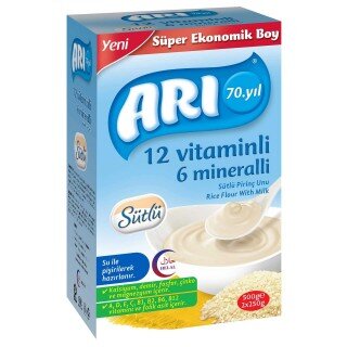 ARI 12 Vitaminli 6 Mineralli Sütlü Pirinçli 500 gr 500 gr Kaşık Mama kullananlar yorumlar